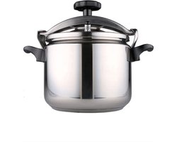 Snelkookpan - Edelstaal - RVS - 6 Liter - Geschikt voor inductie - Ø 22 cm.