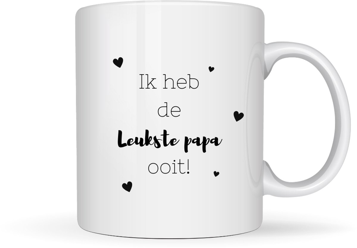 Mok ''Leukste Papa'' – cadeau voor papa – 330ml