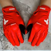 BMX handschoenen - Cross-Handschoenen - Fietshandschoenen MTB - Handschoenen - Ademende Nylon Rood - Maat M