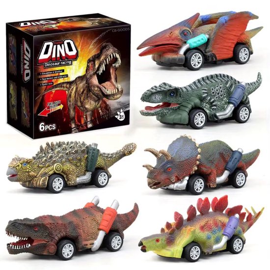 Voiture Dinosaurus Jouets – Voiture Dino avec Figurines à jouer – Jouet pour tout-petits de 3 ans et plus – Cadeau pour Garçons et Filles – Saint-Nicolas – Jouets – CB– Goods