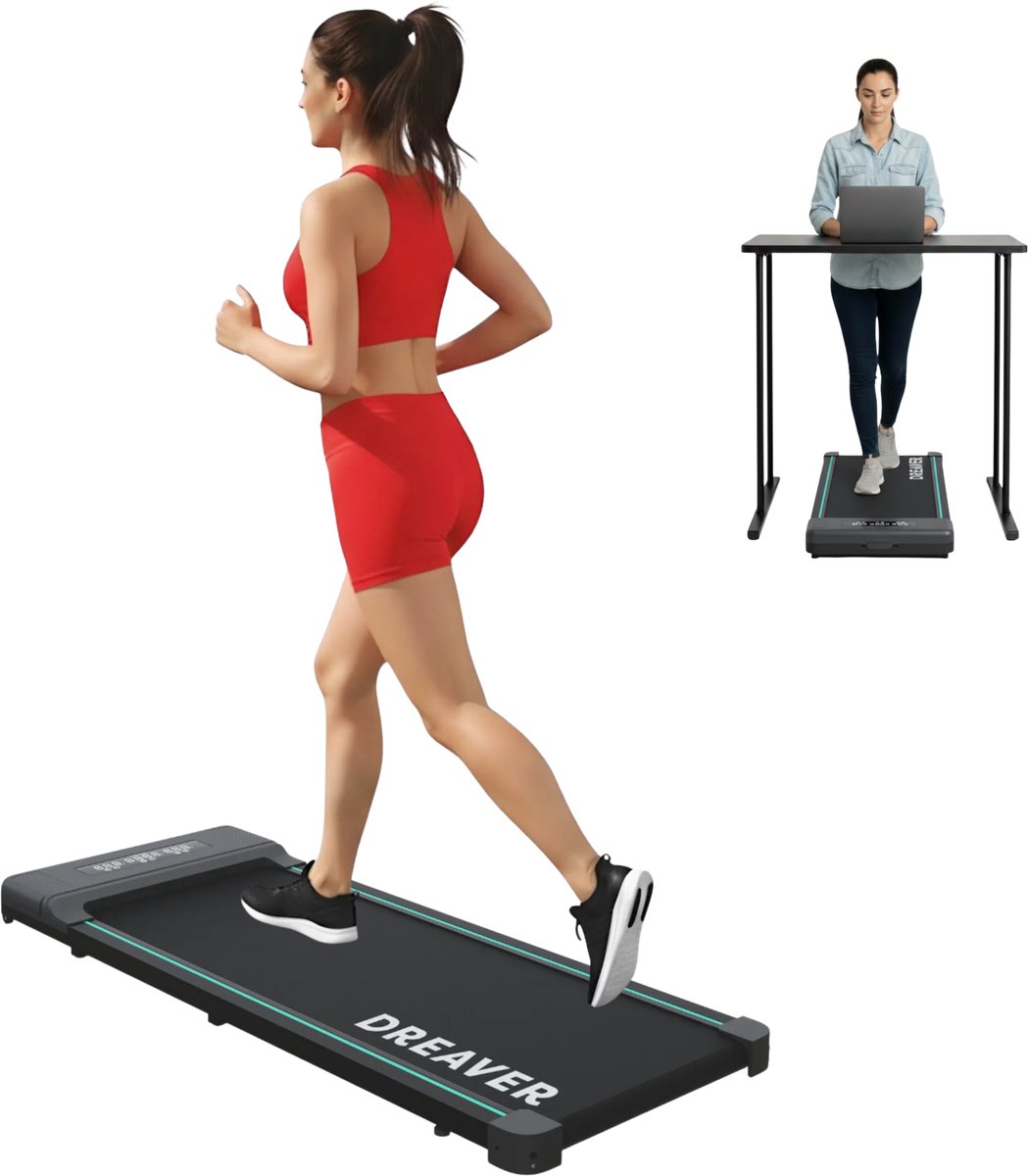 Dreaver S340-P Loopband - 1-6km/u - Wandelband - Walking Pad - Opvouwbare Loopband - Walkingpad - Treadmill - Loopband Elektrisch