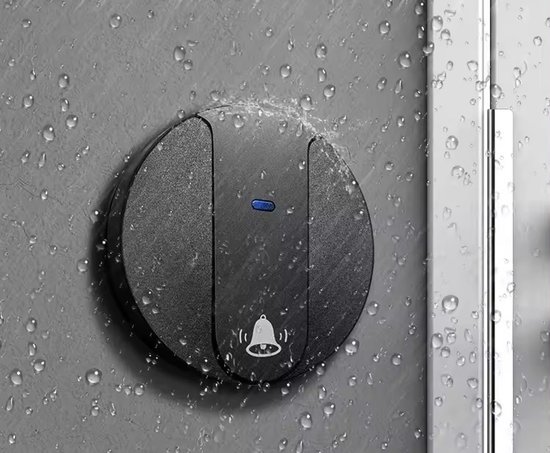 Nevahome Draadloze Deurbelset - Zwart - Plug-in Ontvanger - Verstelbaar Geluidsvolume - Groot Bereik — afbeelding 5