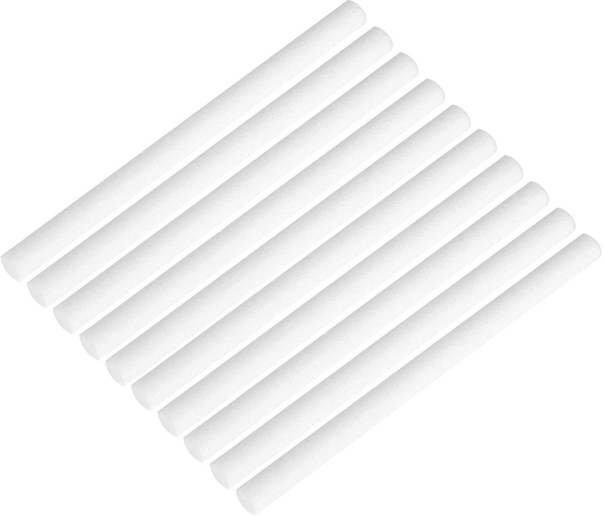 Filterwattenstaafjes, 10 stuks vervangende katoenen navulstaafjes, navulstaafjes met lonten voor draagbare persoonlijke USB-aangedreven luchtbevochtiger op kantoor, thuis, slaapkamer, 7 x 130 mm
