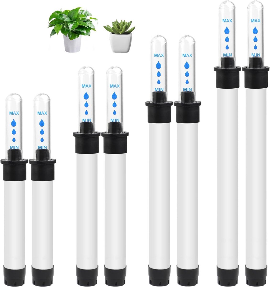 ZRSS® Watermeter voor Kamerplanten - Vochtmeter voor Planten - Waterpeilindicatoren - Set van 8