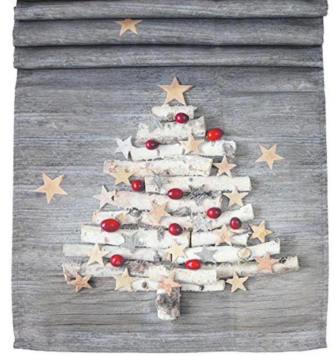 2-delige tafelkleedset met kerstdesign voor een feestelijke tafeldecoratie