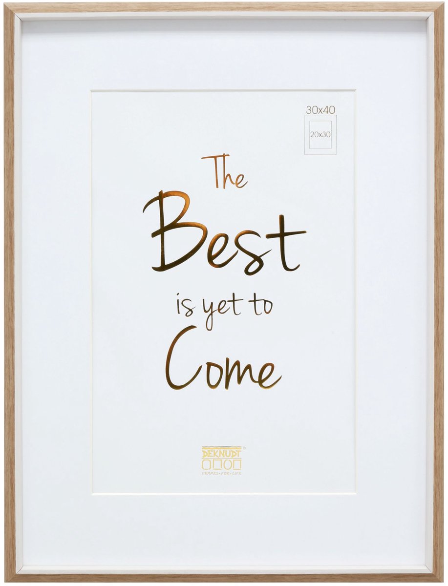 Deknudt Frames fotolijst S46WG4 P1 - houtkleur/wit - 20x30 / 30x40 cm bruin