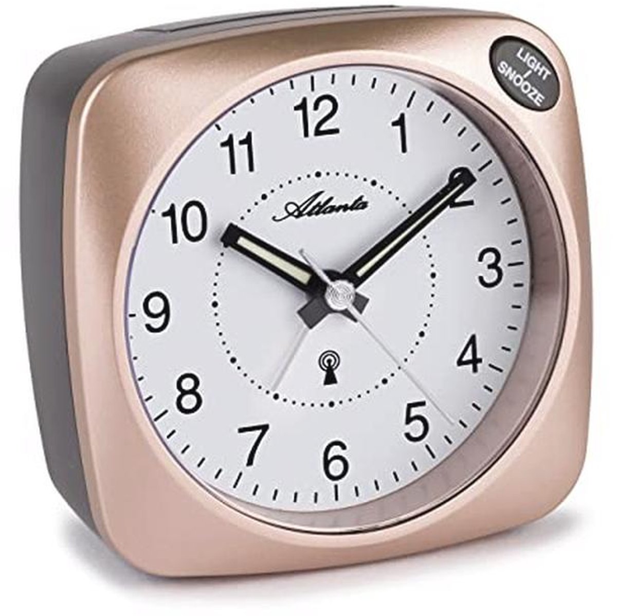 Wekker met Licht Snooze Crescendo Analoog Koper