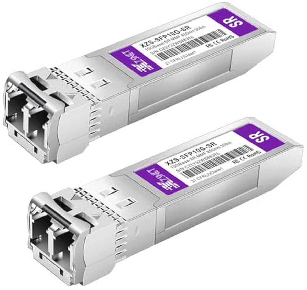 10G SFP+ Transceiver Module - Multimode Fiber LC Connector, Compatibel met Diverse Netwerkapparatuur