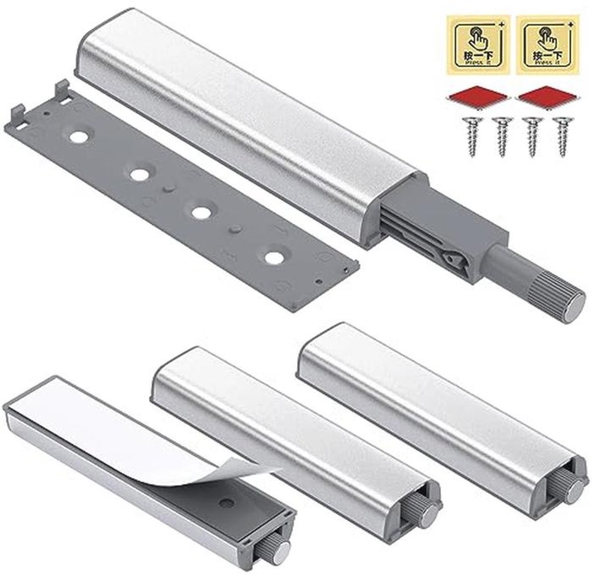 Magneet Pusher voor Keukenkast en Lade - 4 Stuks Push Open Deur Catch