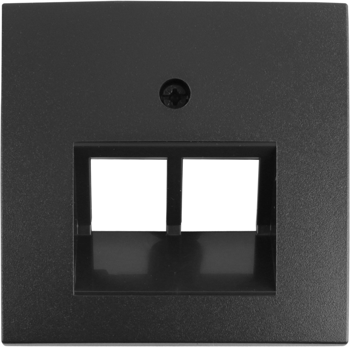 Berker S1 centraalplaat - telefoon/data - 2 x 8-polig - antraciet