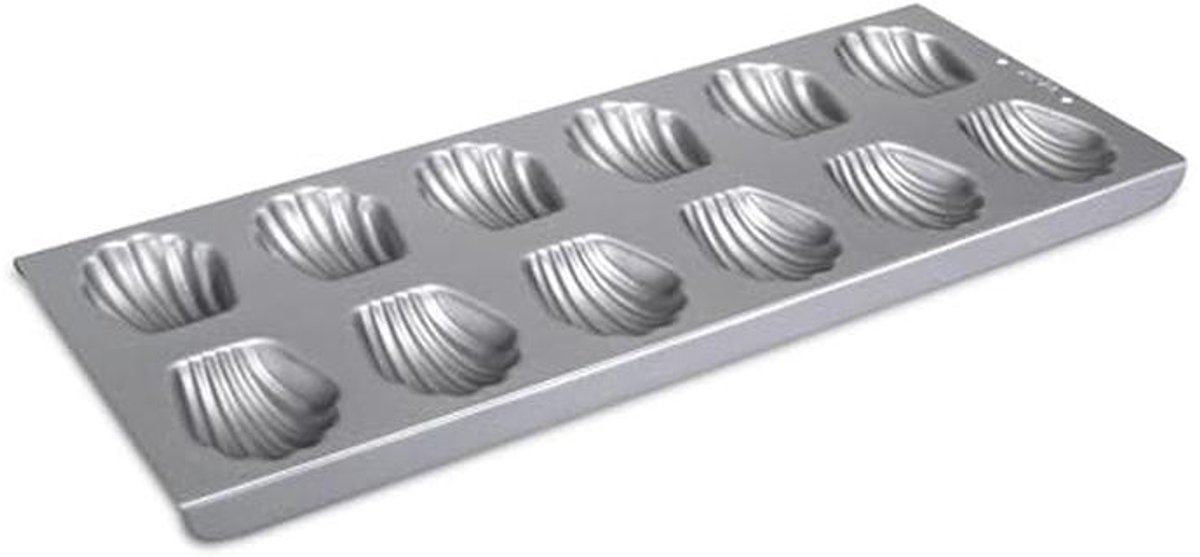 Bakvorm voor Madeleines - Roestvrij Staal, 12 Vormen, Anti-aanbaklaag
