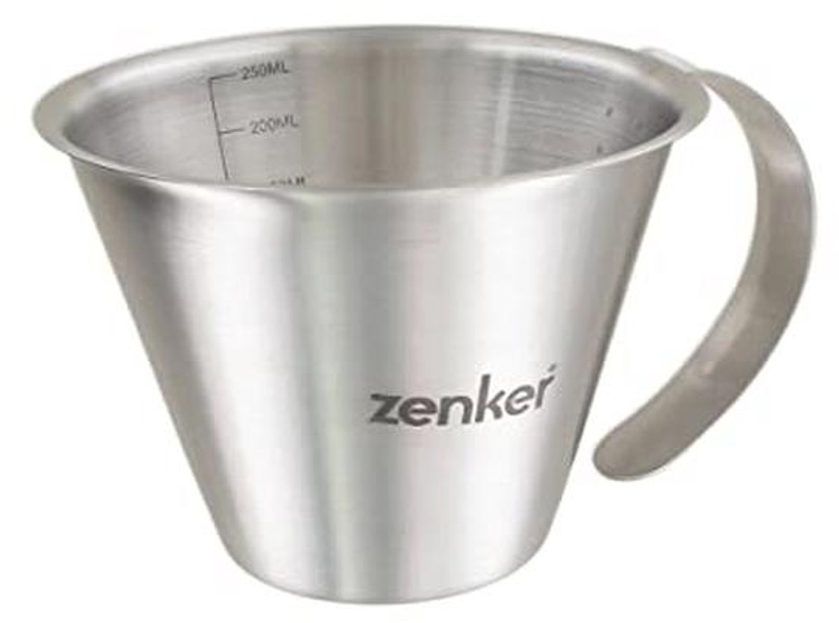 Maatbeker Roestvrij staal 250 ml met Handvat