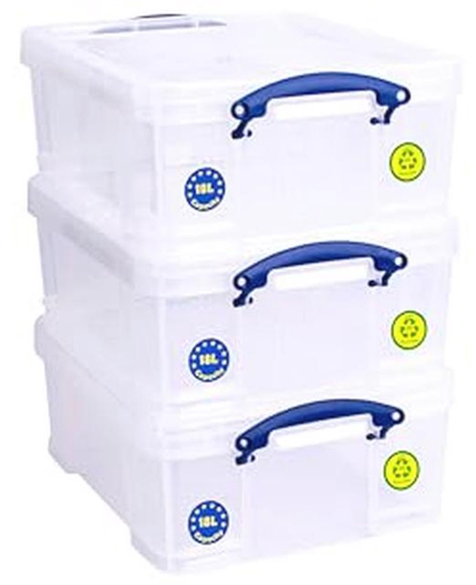 Opbergdoos 18 liter - Transparant - Voor CD's en DVD's - Stapelbaar en Temperatuurbestendig
