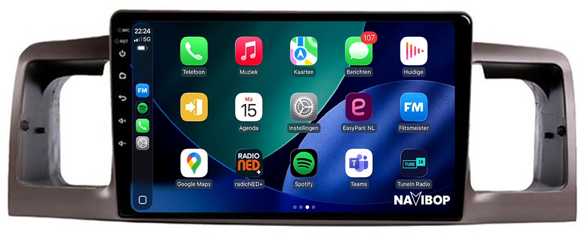 Geschikt voor Toyota Corolla (2000 t/m 2007) | 4+64GB 8-CORE | 9 inch Android 15.0 CarPlay autoradio | Draadloos CarPlay & Android Auto | Externe microfoon & Achteruitrijcamera (AHD) | Bluetooth & WiFi | NAVIBOP NB-4397 | Bouwjaar 2000 t/m 2007
