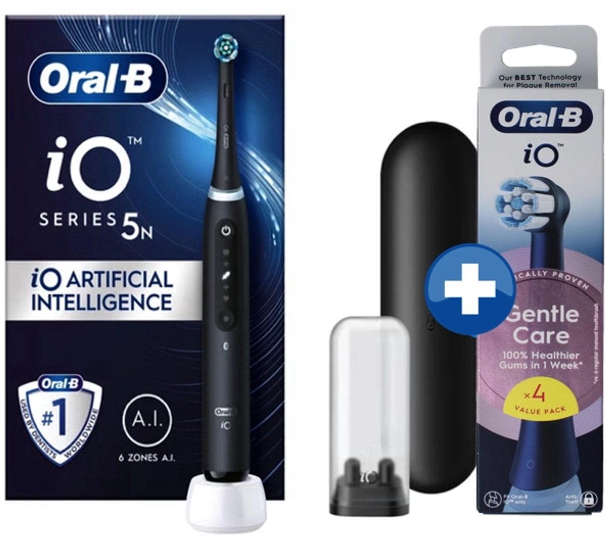 Oral-B iO 5N Elektrische Tandenborstel met 4 Opzetborstels - Zwart - Procter & Gamble - €130,00