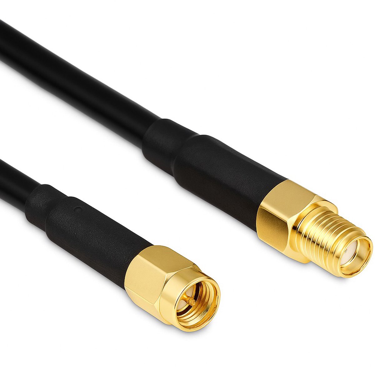 SMA kabel - RG-174 - 50 ohm - 10 meter - Zwart - Allteq