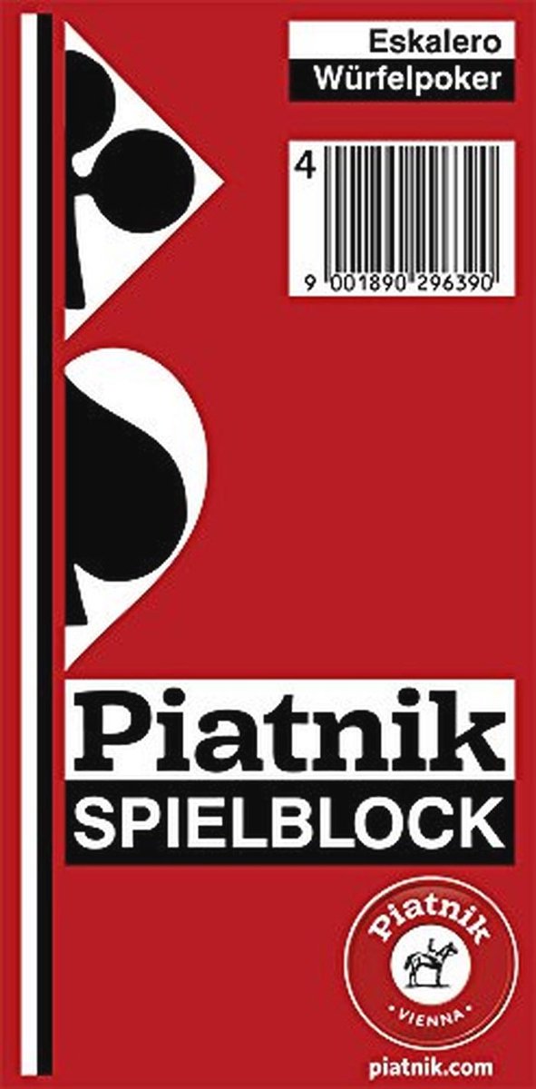 Piatnik 2963 - Escalero - Yatzee block 10 pieces