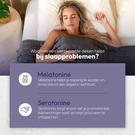 Comfeur Couverture lestée 7 kg 150 x 210 cm - Weighted Blanket - Couverture lestée - Couverture lestée - Couverture lestée - 4 saisons - Répartition de la pression du verre - Extra longue - Grijs