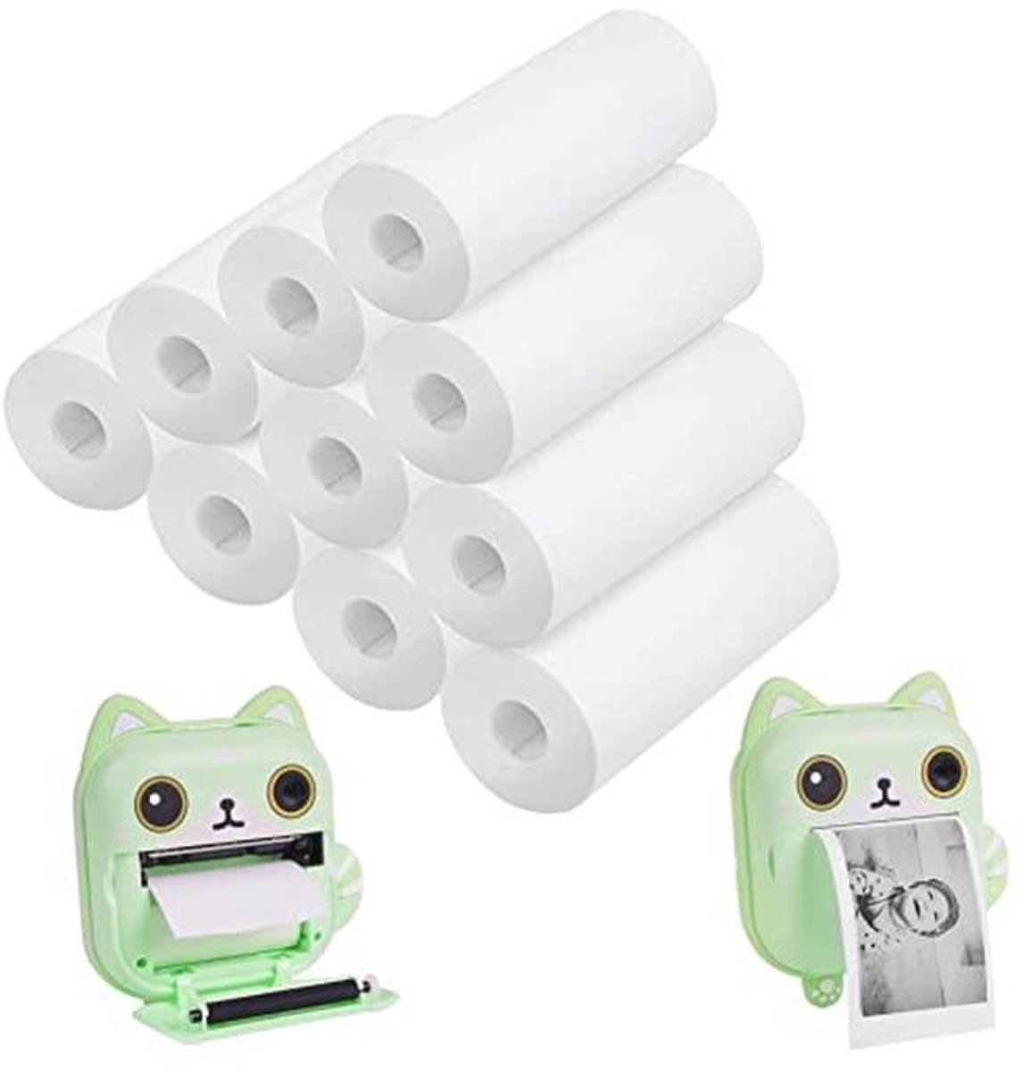Ainiv Printpapier voor kindercamera, 10 rollen Print Cam, direct printen thermisch papier, kindercamera thermopapier, navulpapier voor kindercamera (lengte: 5 meter en breedte: 5,7 cm)