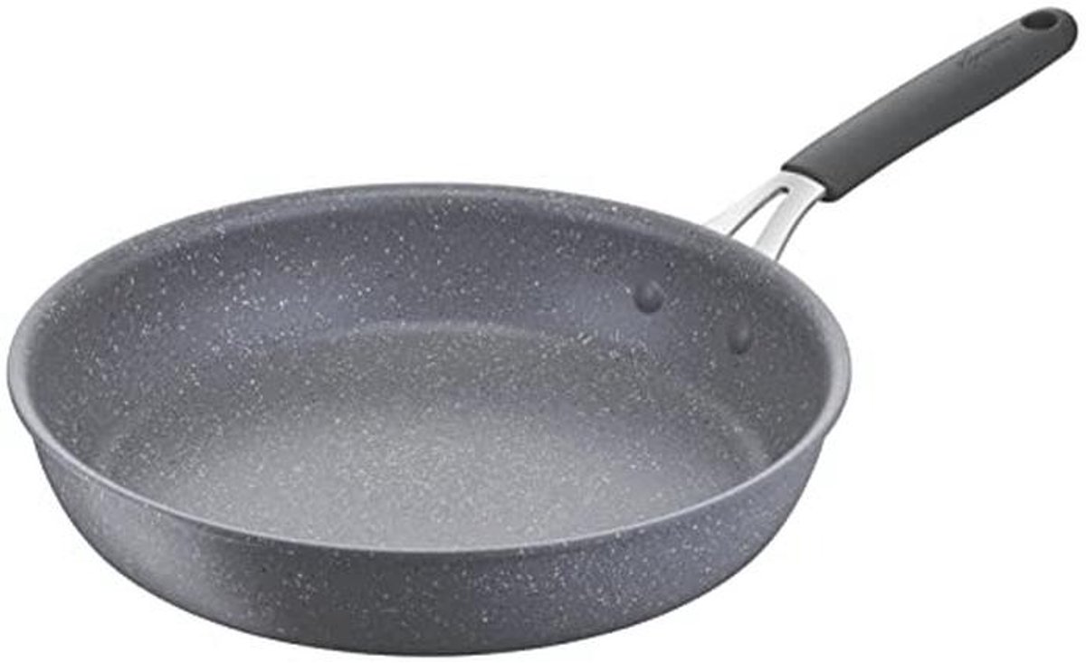 Minerale Braadpan 28 cm - Veilig en Gemakkelijk Schoon te Maken, Geschikt voor Inductie