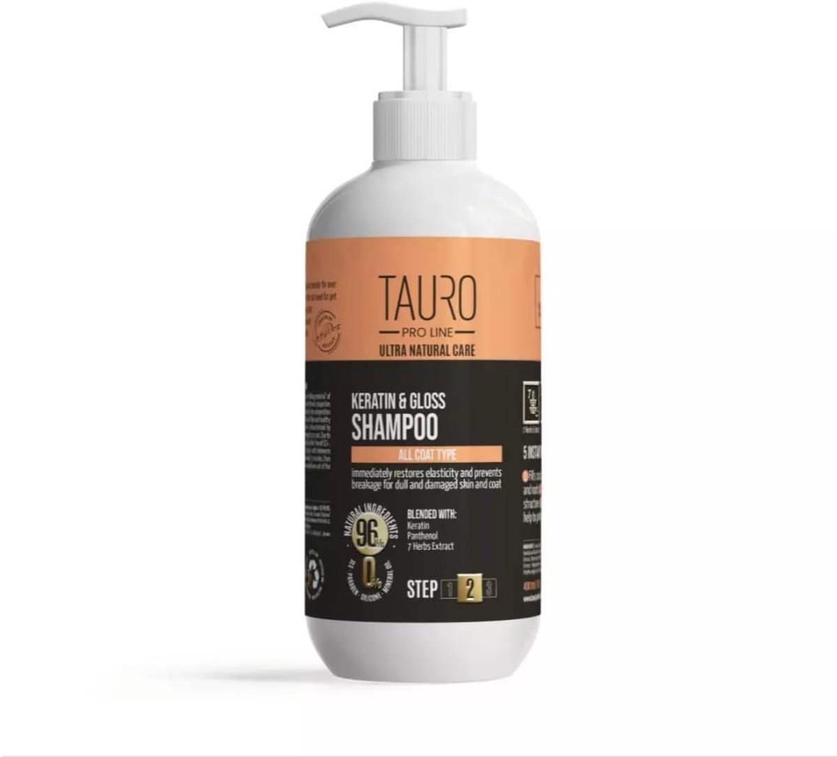Tauro Pro Line - Keratin & Gloss Shampoo - Shampoo - Honden - natural care - hondenshampoo