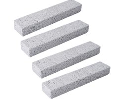 4-delige puimsteen reinigingsstokjes - Puimsteen schuursponsjes - Verwijdert vlekken en vuil - Krasvrij - Geschikt voor keukens, ovens, kookplaten, badkamers, toiletten, zwembaden en algemene huishoudelijke reiniging.