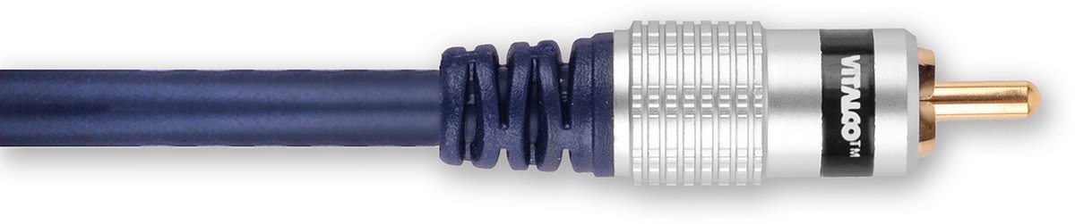 VITALCO MK78/L1 - Audio Kabel Jack 6.3mm Mono naar RCA (Cinch) Plug - 2.0 Meter - Verguld