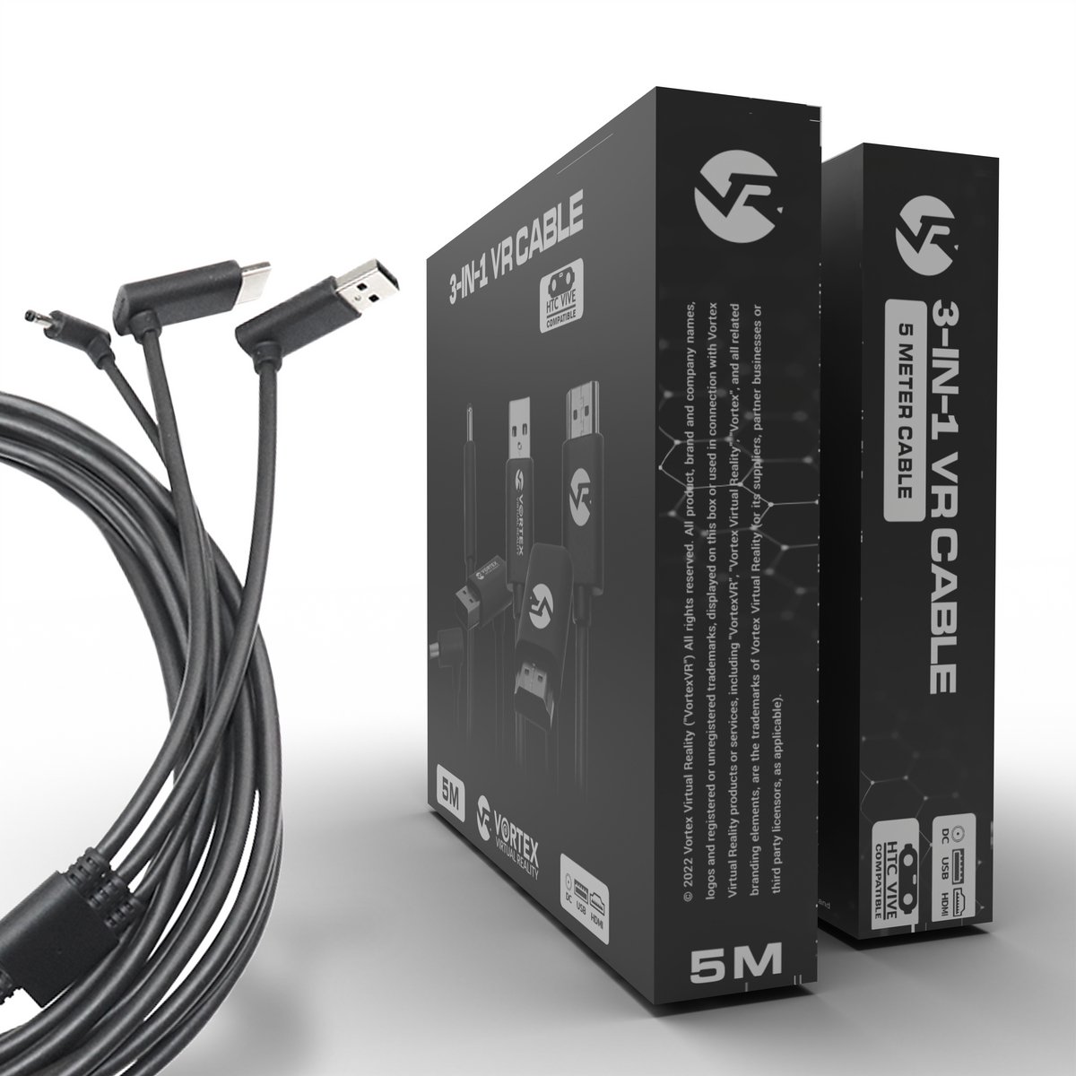 3-in-1 kabel voor HTC Vive | VortexVR