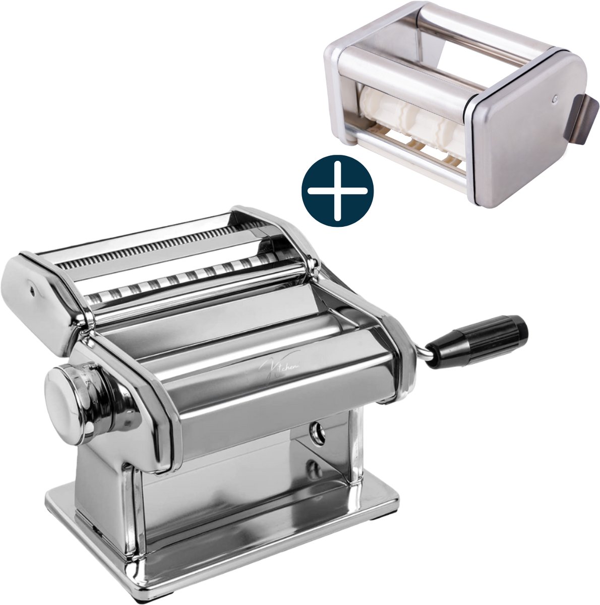 Kitchenz® Pastamachine – Inclusief Ravioli Opzetstuk – Pastamaker & Pasta Starterset voor Zelfgemaakte Pasta en Ravioli