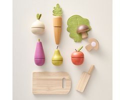 Petite Amélie Groenten en fruit set - Incl. snijplank en mes - 9-delig