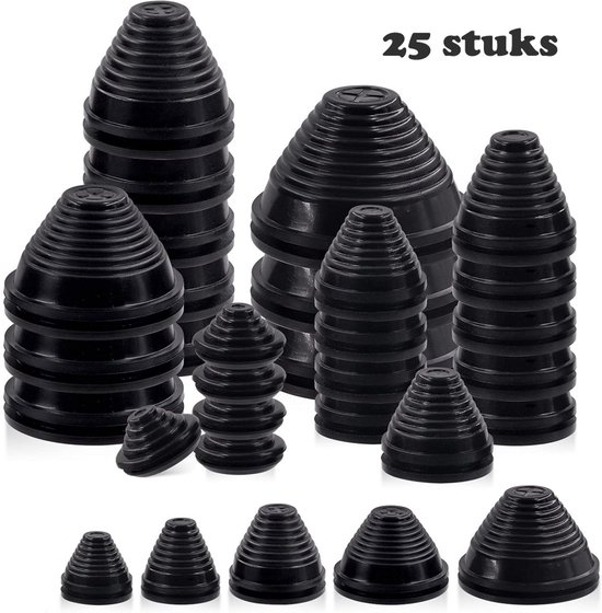 Rubberen Doorvoertule Assortiment - 25 Stuks - 25 Mm/30 Mm/40 ...