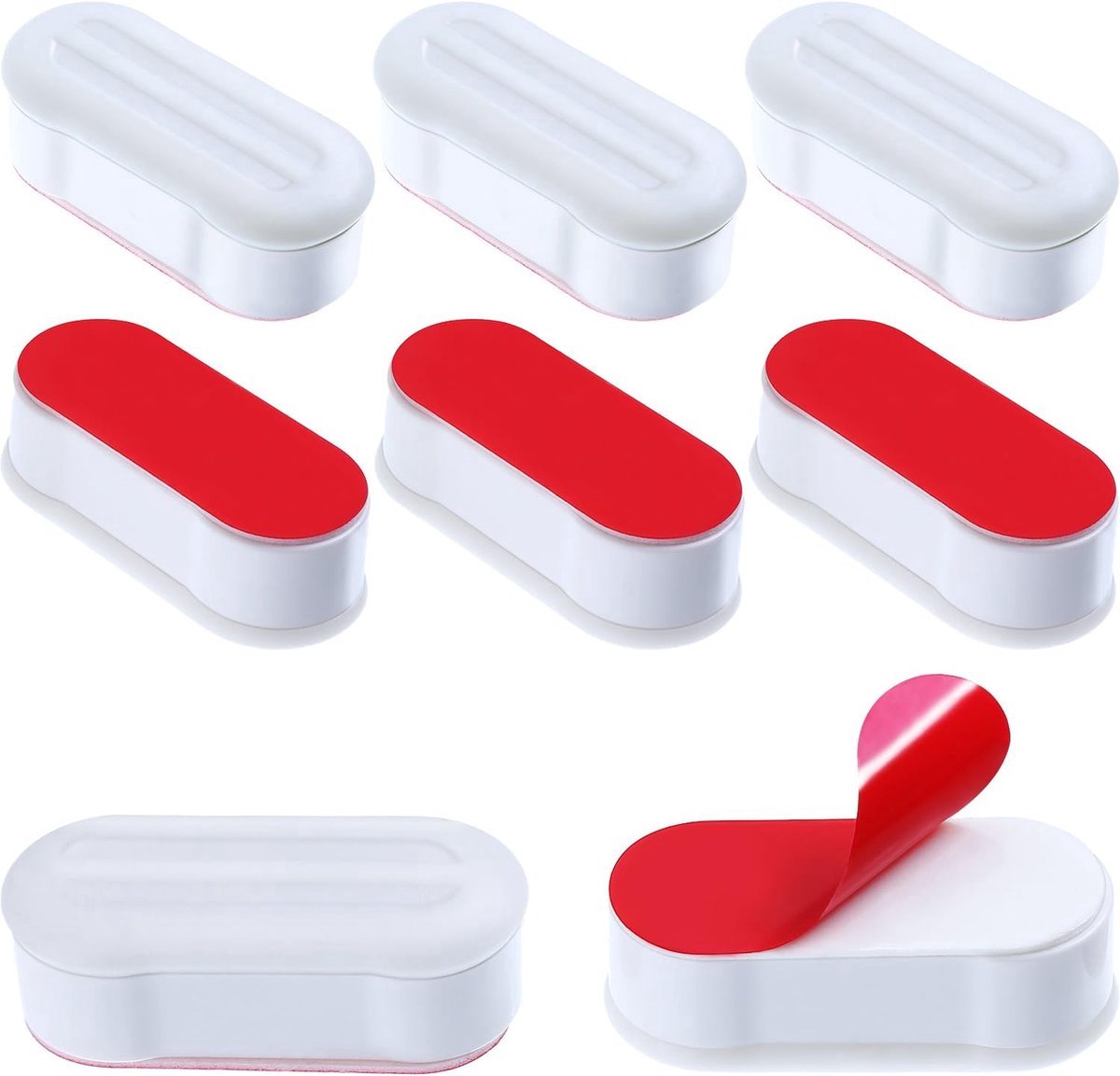 WC-bril Buffers - 8 Stuks - Toiletbril Buffers - Verleng Levensduur Bidet - Toiletzitting Buffers - Geruisloze en Zachte Sluiting - WC-bril beschermen - Wit - Zelfklevend - TPE,ABS en kunststof