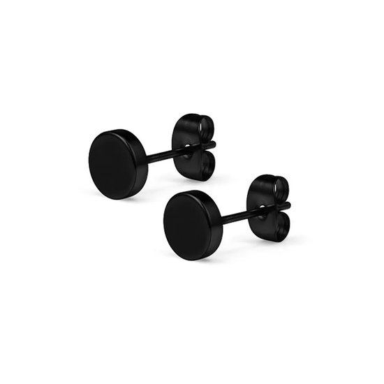 Boucles d'oreilles Joboly boucle fermée minimaliste - Unisexe - Noir