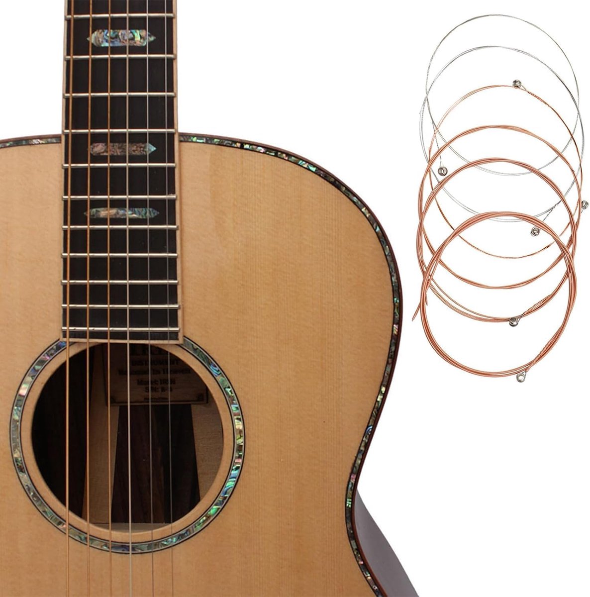 6 stuks - gitaarsnaren - vervangende gitaar - E-1st、B-2nd、G-3rd、D-4rh、A-5th、E-6th