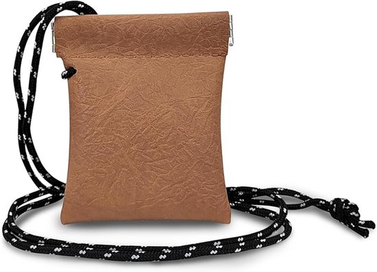 AHQiZFX 2 stuks reisbeha-portemonnee voor vrouwen, verborgen geheime opbergzak voor creditcards, geld, waardevolle spullen met verstelbare elastische band (roze, zwart