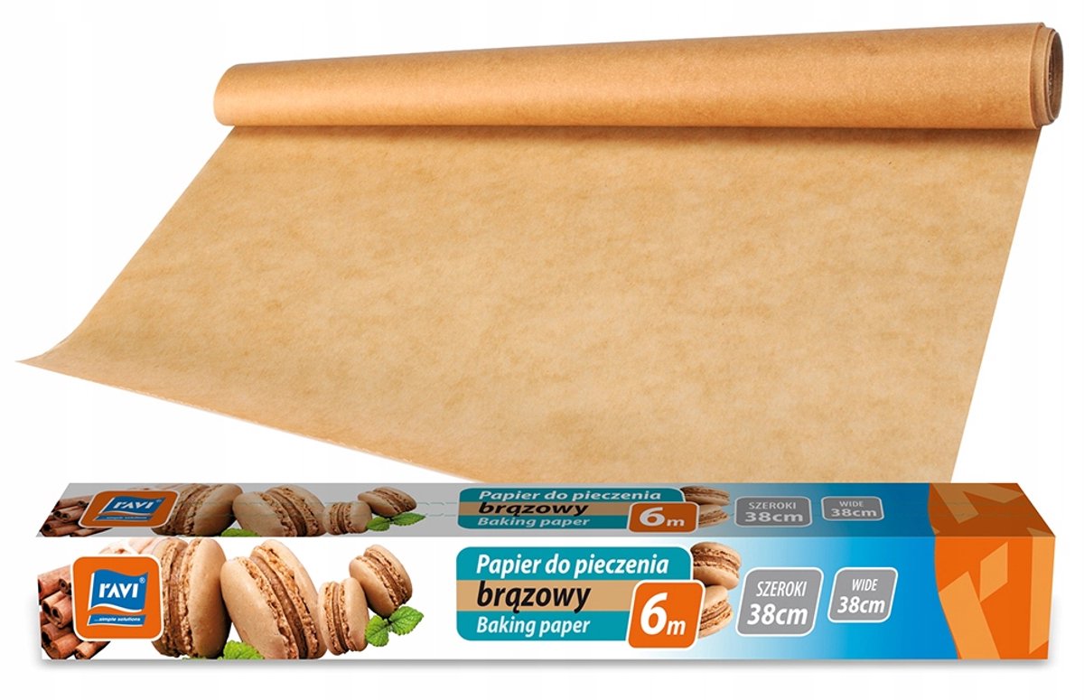Ravi Bakpapier Bruin 600 cm x 38 cm - Antikleef & Hittebestendig