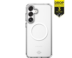 ITSKINS Doorzichtig Hoesje geschikt voor Samsung Galaxy S25 FE MagSafe Telefoonhoesje Hardcase | ITSKINS Level 2 HybridMagClear R Backcover Shockproof | Geschikt voor MagSafe | Geschikt voor Draadloos Opladen met Magnetische Ring | Geschikt voor