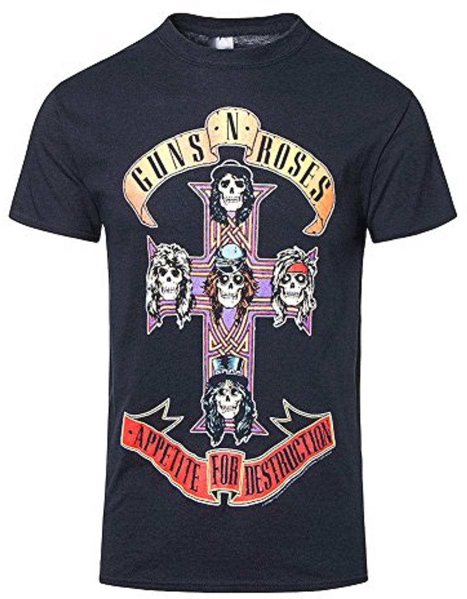 T-shirt met Appetite for Destruction kruis - 100% katoen