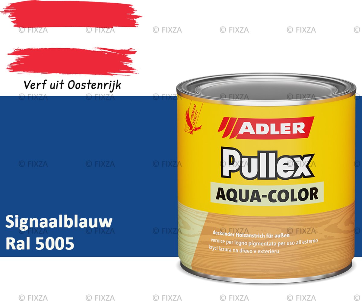 ADLER Pullex Aqua-Color Houtverf Buiten – Signaalblauw – 2,5 Liter – Watergedragen houtbescherming voor Buitenhout – Beschermt tegen Schimmel en Algen