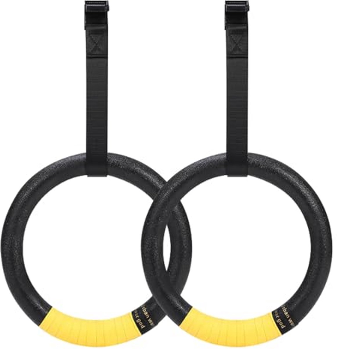 Gymnastiekringen met Ophangriemen - 2 Stuks, Antislip, Diameter 28 mm, Geschikt voor Binnen en Buiten
