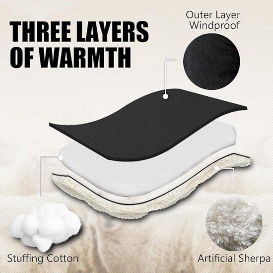Winter Voetenzak voor Kinderwagen/Buggy - Universeel - Extra Groot - Dubbel Gelaagd - Babywagen Footmuff van Merkloos — afbeelding 4
