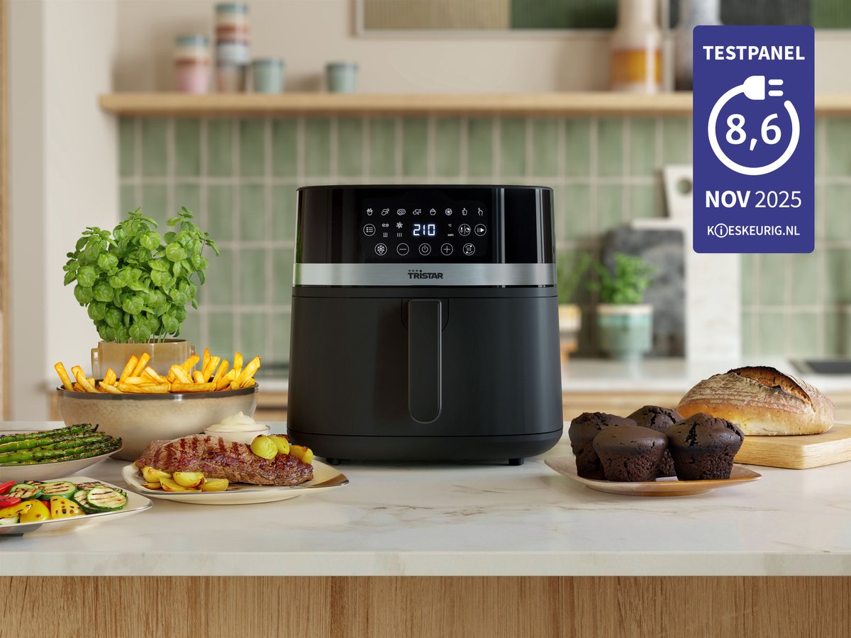 Tristar Airfryer FR-9418 - 8L - Grote Capaciteit XXL - PFAS Vrij - 7 programma's - Warmhoudfunctie - 2000 Watt — afbeelding 7