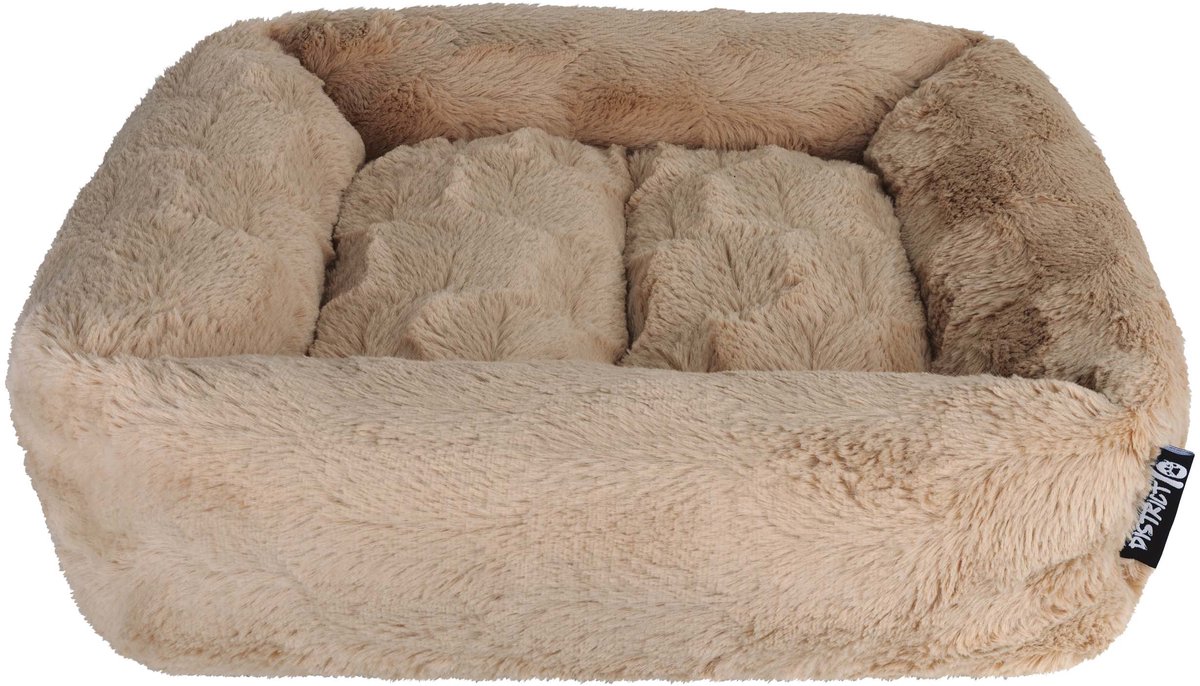 District 70 MOSA – Zachte Kattenmand met Blokjesstructuur – Taupe – 46 x 46 x 12 cm