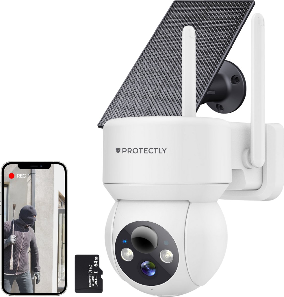 Protectly Zonnepaneel 3W – compatibel met Protectly camera's thumbnail 6