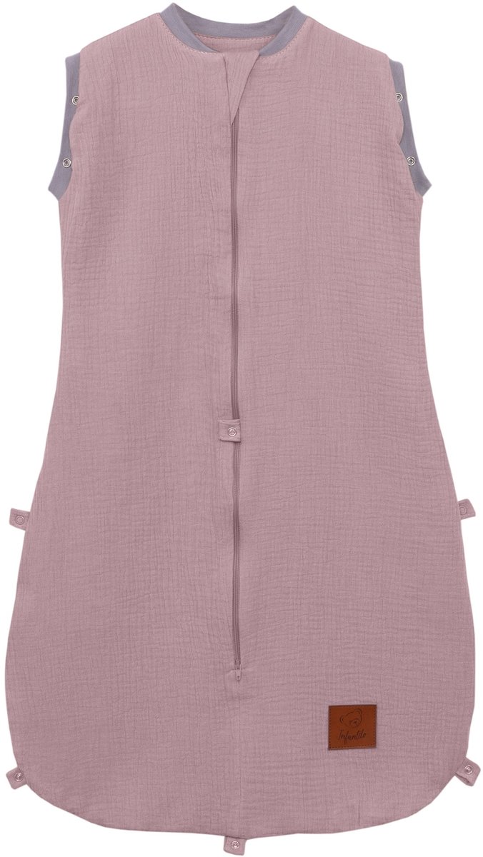 Zomermousseline Slaapzak Premium 1 TRAIN 0-18 Maanden Roze