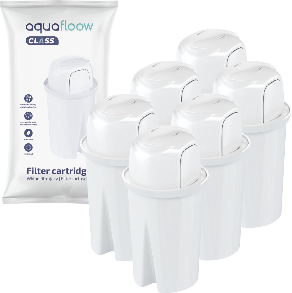 6x Aquafloow Waterfilters voor Brita - voor Waterkan - waterfilters voor Brita Classic
