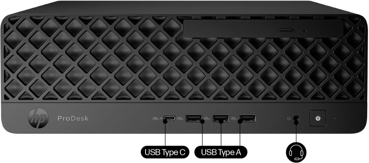 HP ProDesk 4 SFF G1i - Ultra 5 225 - 16GB - 512GB SSD - W11P NL - Qwerty/US Int. toetsenbord - 3 jaar onsite