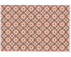 Deurmat 60x40 cm - Droogloopmat Bloemvormen - Patroon - Roze - Vintage - Mat voor binnen - Schoonloopmat - Deurmatten met print - Inloopmat
