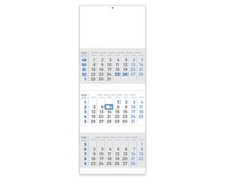 3-Maands Wandkalender de luxe 2026 - Zestalig - Met 3 Losse Kalenderblokken - Overzichtelijke Kantoor Planner - Met Datumschuif & Metalen Ophangoog - Bekend van Eilers Promotional Gifts