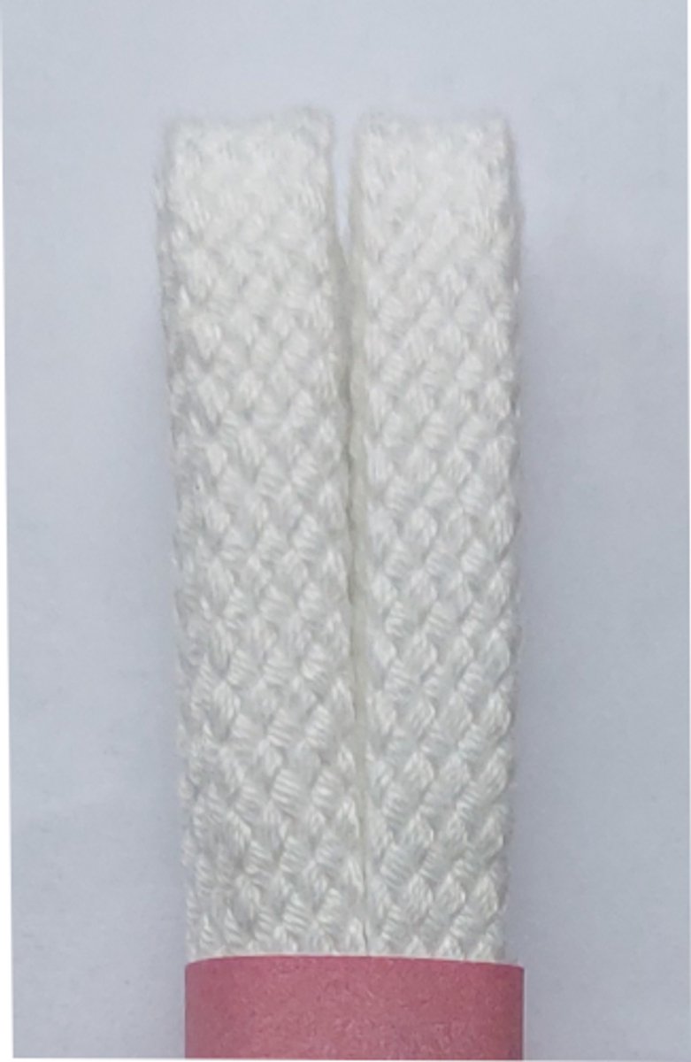 Strickers Veter - Wit - Plat - Lengte 90 cm - Breedte 7 mm - Schoenveter